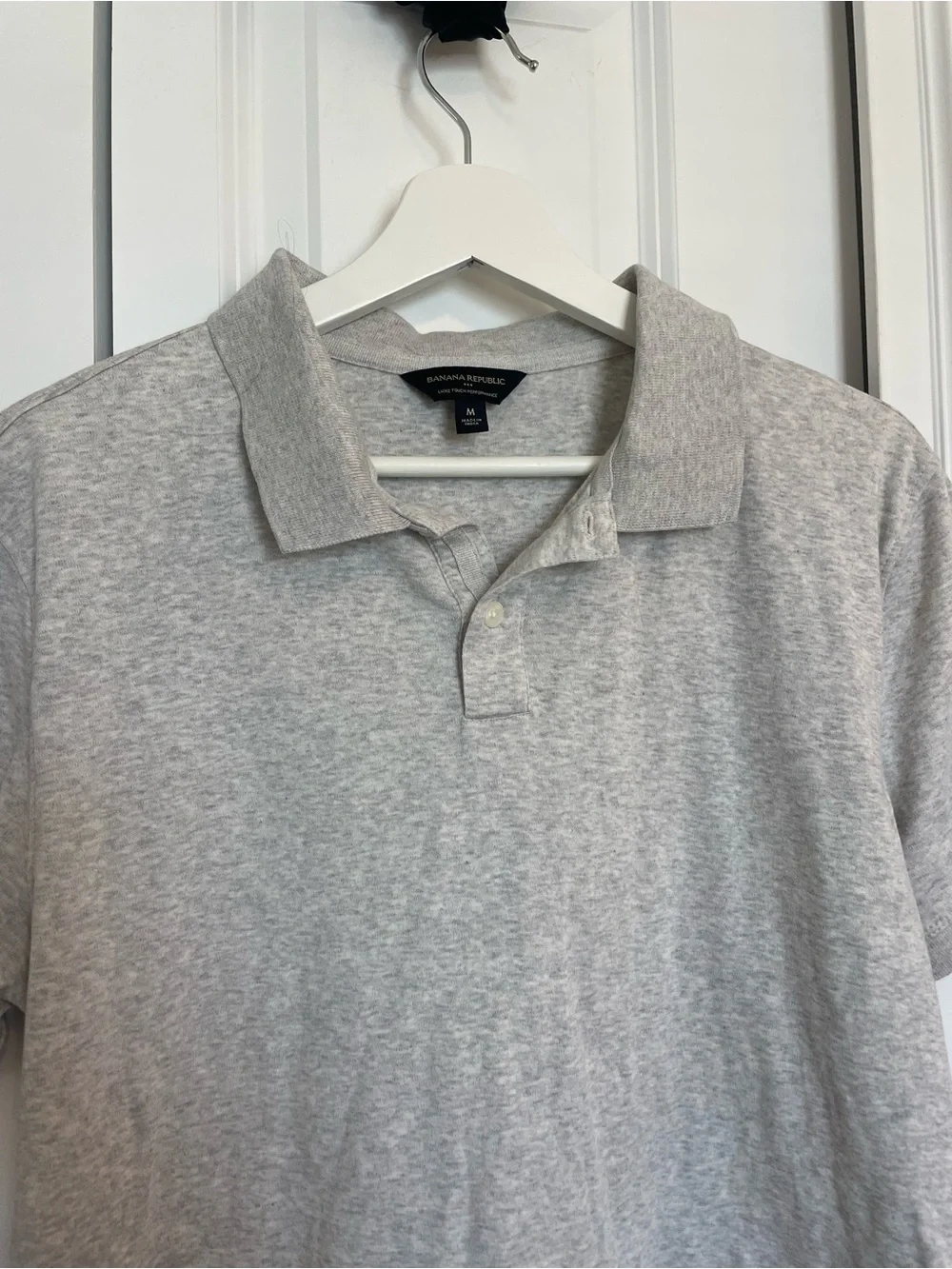 Banana Republic Gray Luxe Touch Polo